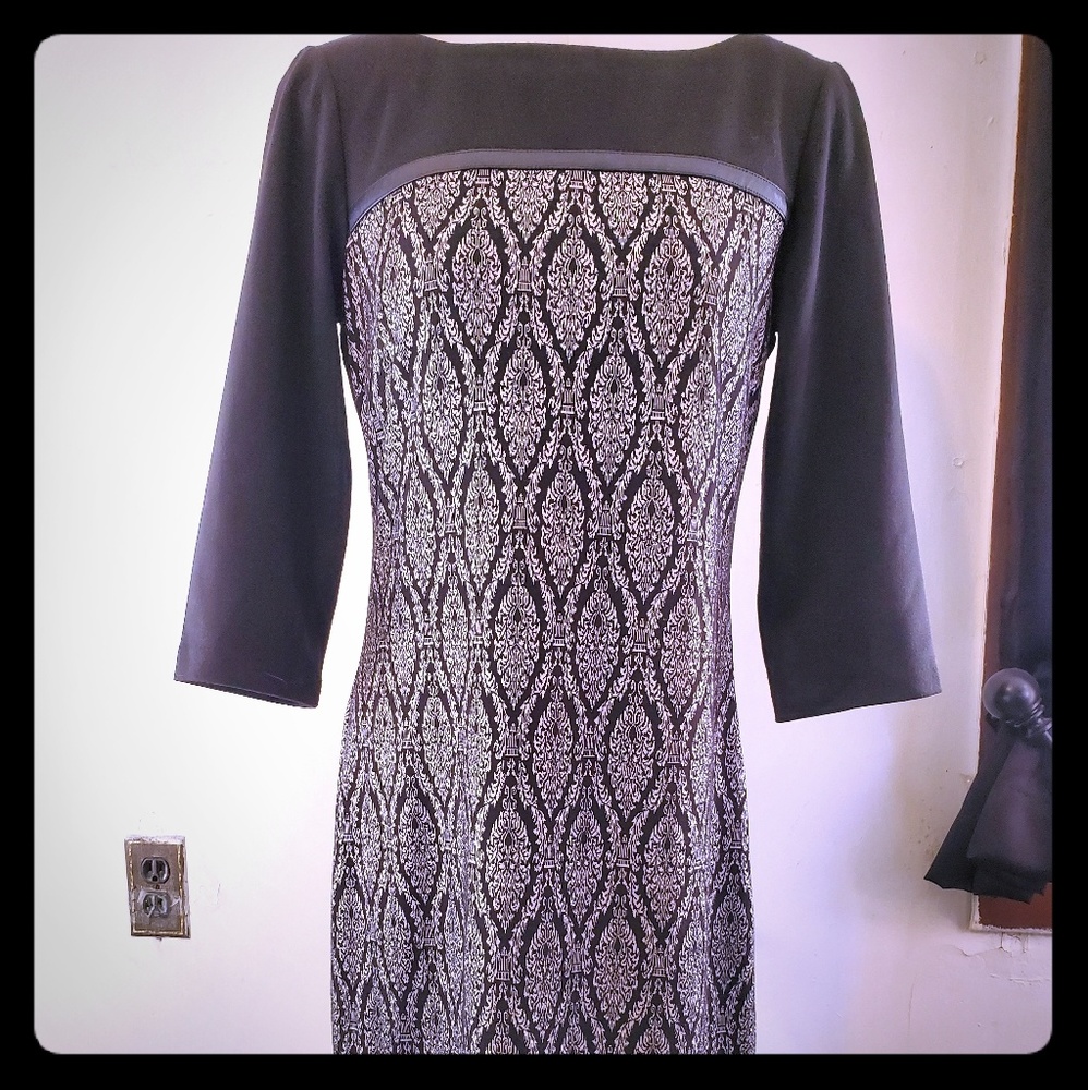 London Times womens 3/4 sleeve sheath dress